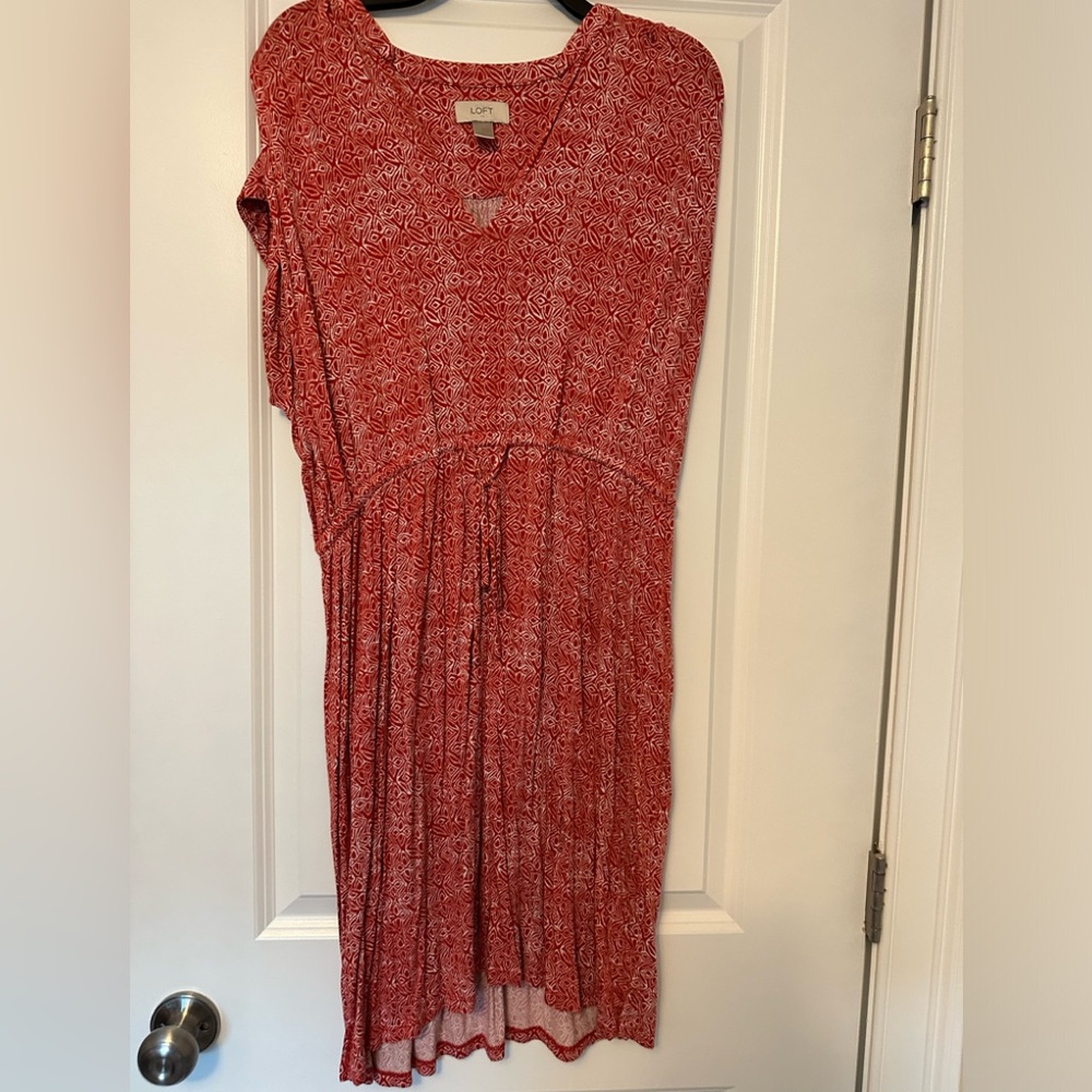 Ann Taylor Loft red sleeveless dress